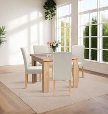 Dining Table Set, Oak Flip Top