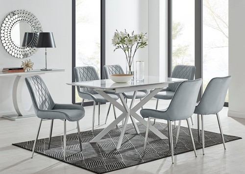 Lira 120cm white extending - white,