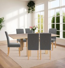 Dining Table Set, Oak Flip Top