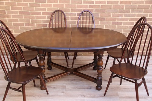 Ercol dining table with - ercol,