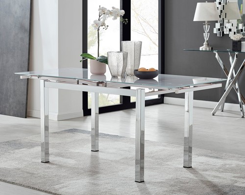 Enna white glass chrome - white,